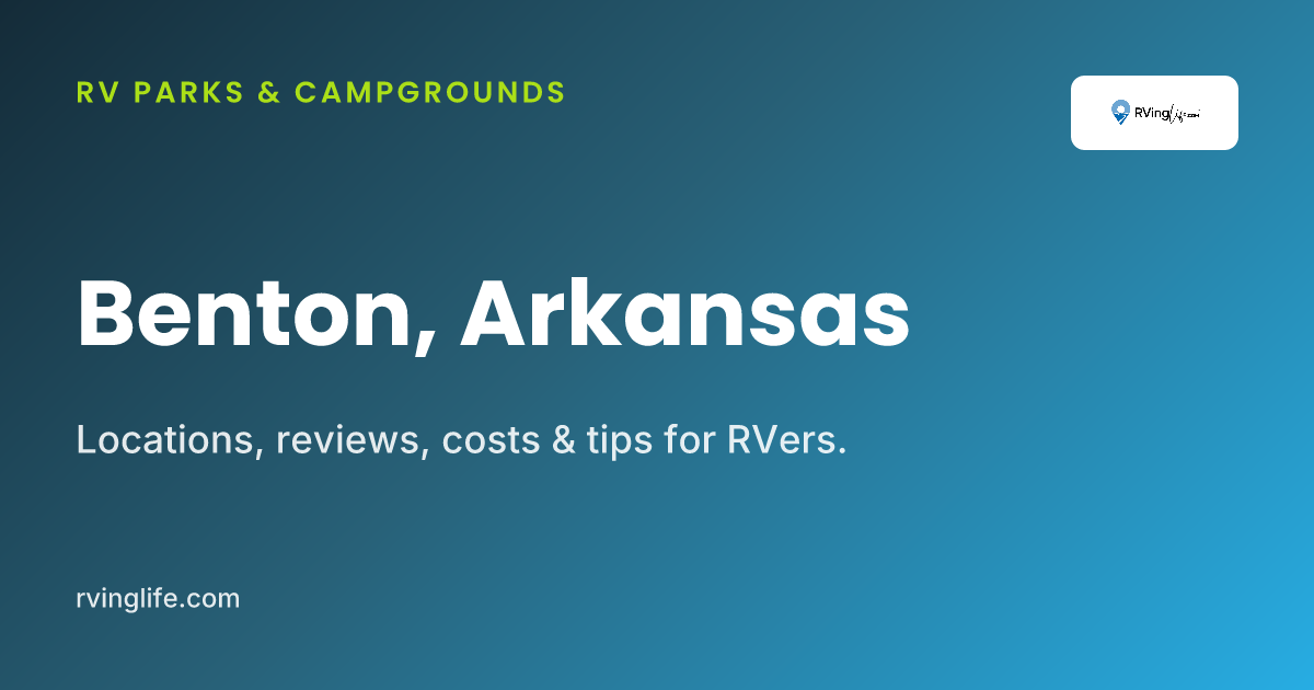 4 RV Dump Stations In Benton, AR | RV | RVingLife