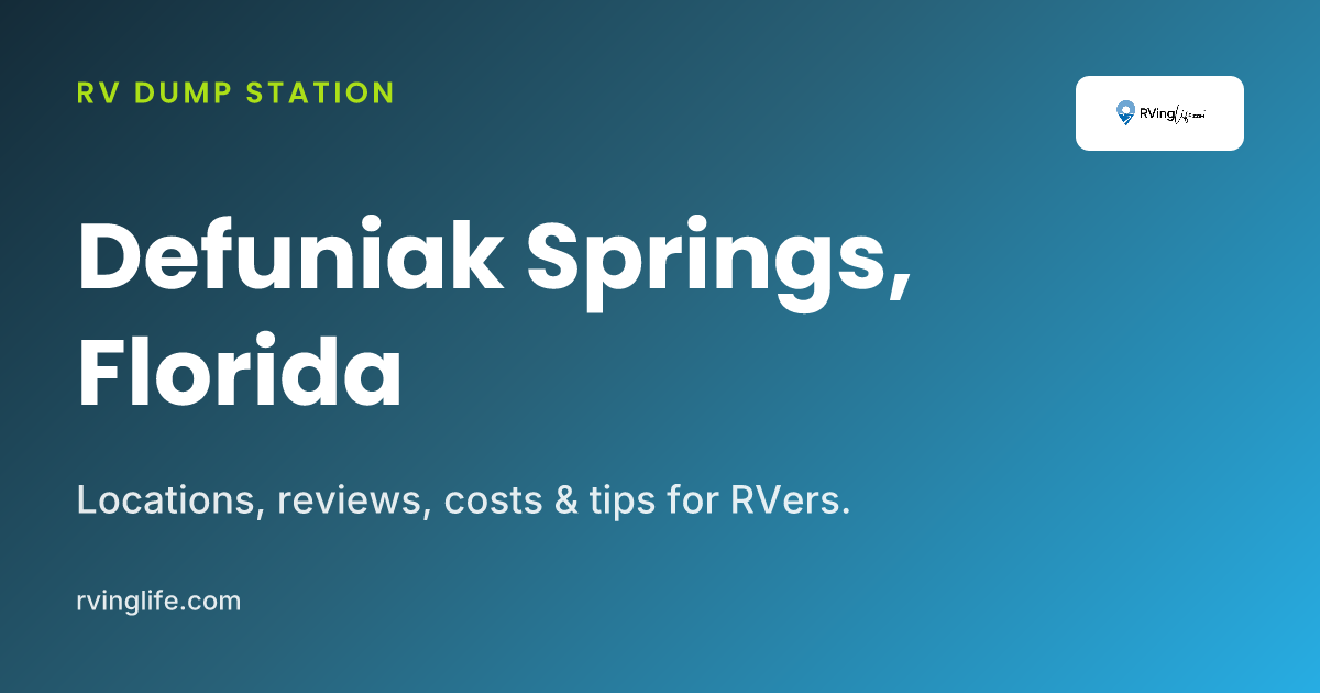 RV Dump Stations In DeFuniak Springs, Florida