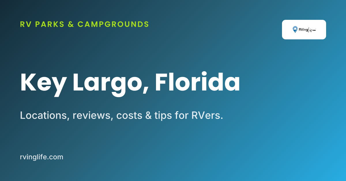 RV Parks In Key Largo, Florida