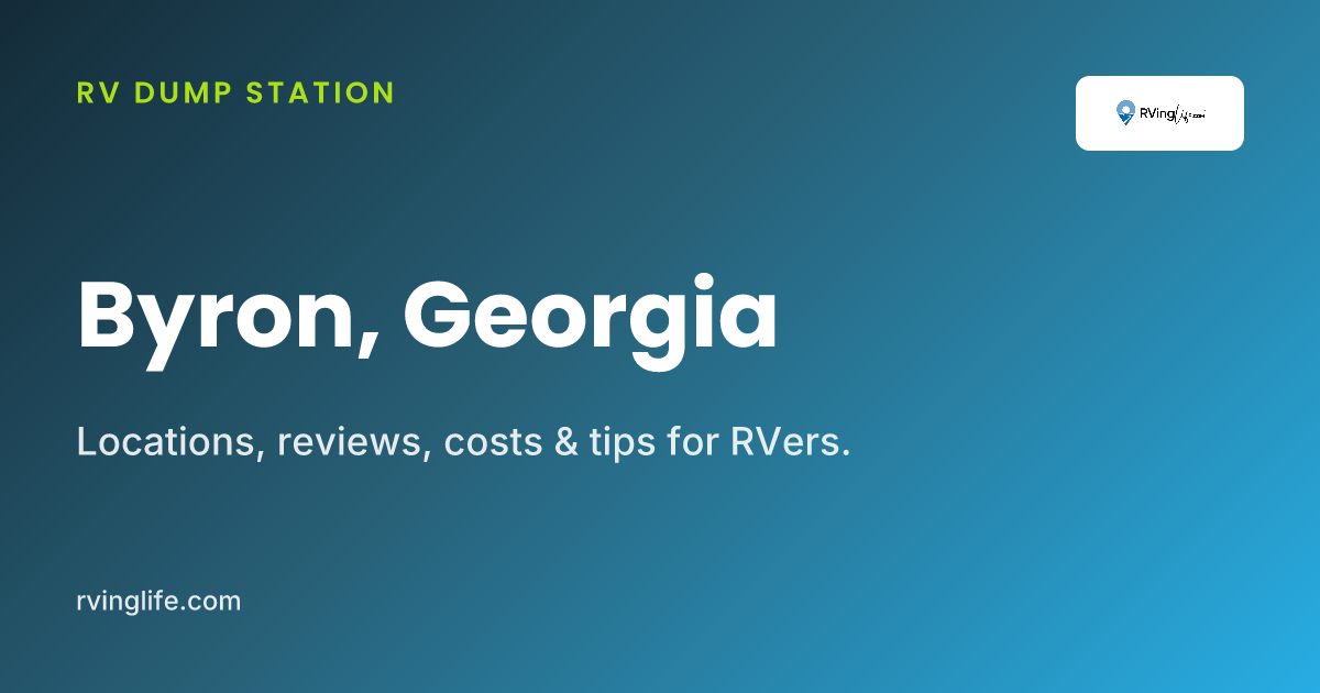 RV Dump Stations In Byron, Georgia