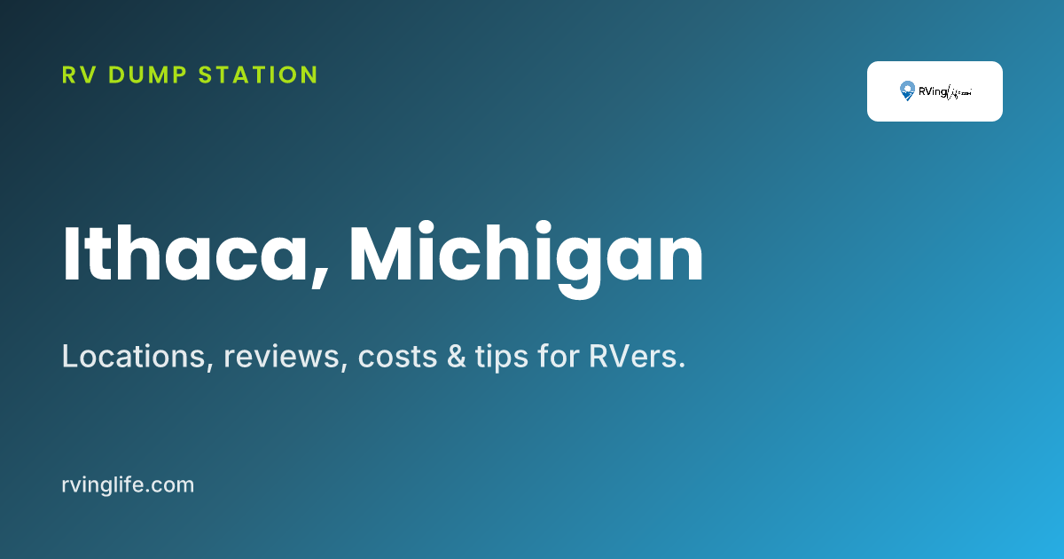 RV Dump Stations In Ithaca, Michigan