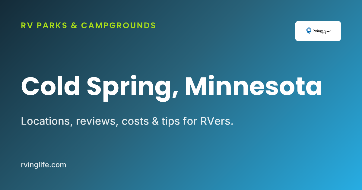 RV Parks In Cold Spring, Minnesota