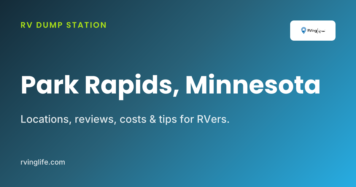 RV Dump Stations In Park Rapids, Minnesota