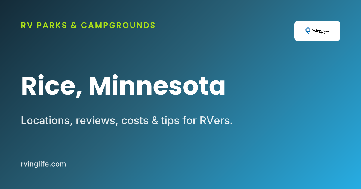 RV Parks In Rice, Minnesota