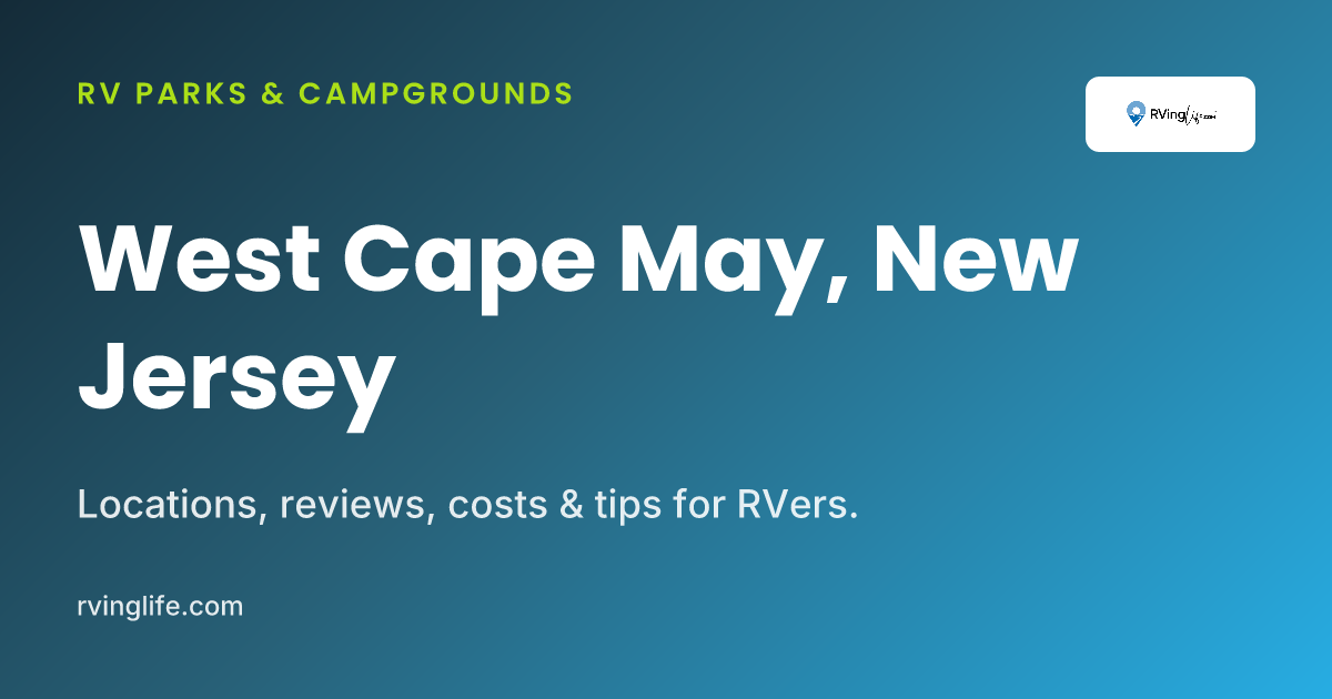 RV Parks In West Cape May, New Jersey