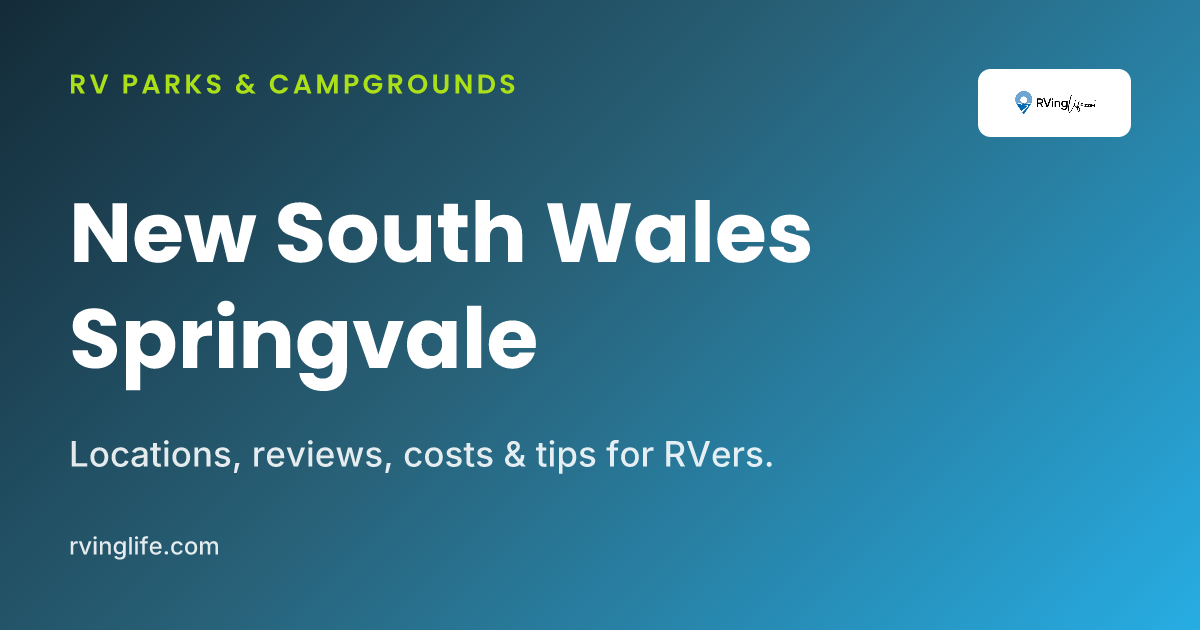 Caravan Parks In Springvale, New South Wales