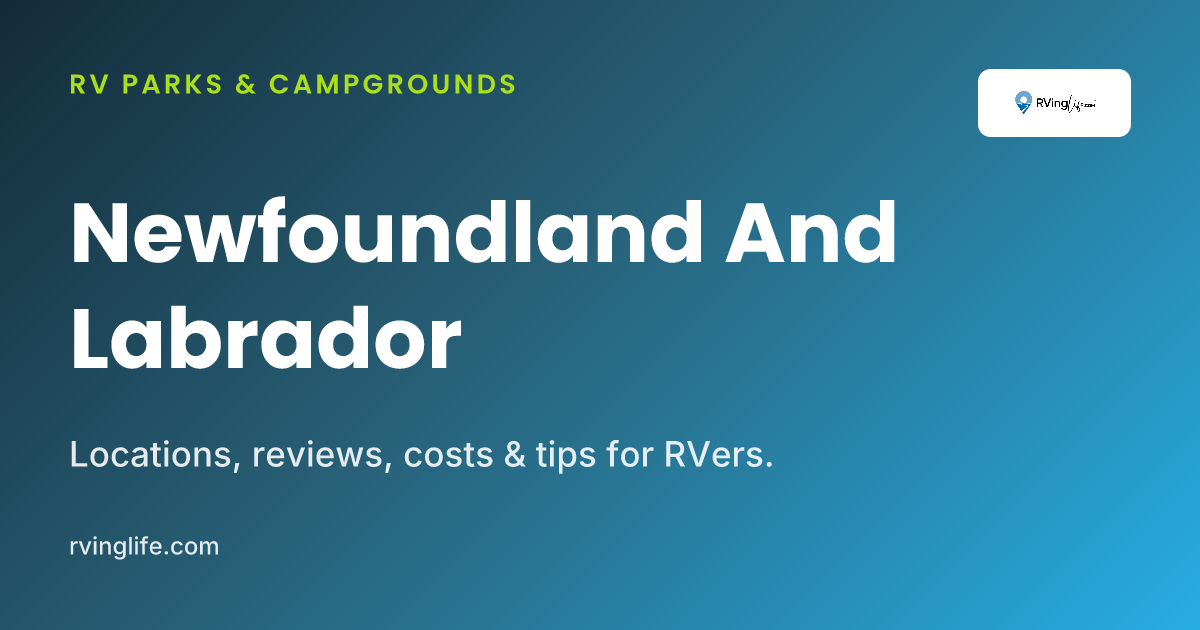 RV Parks In Newfoundland And Labrador