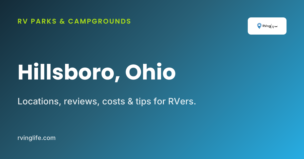 RV Campgrounds In Hillsboro, Ohio -- Find RV | RVingLife