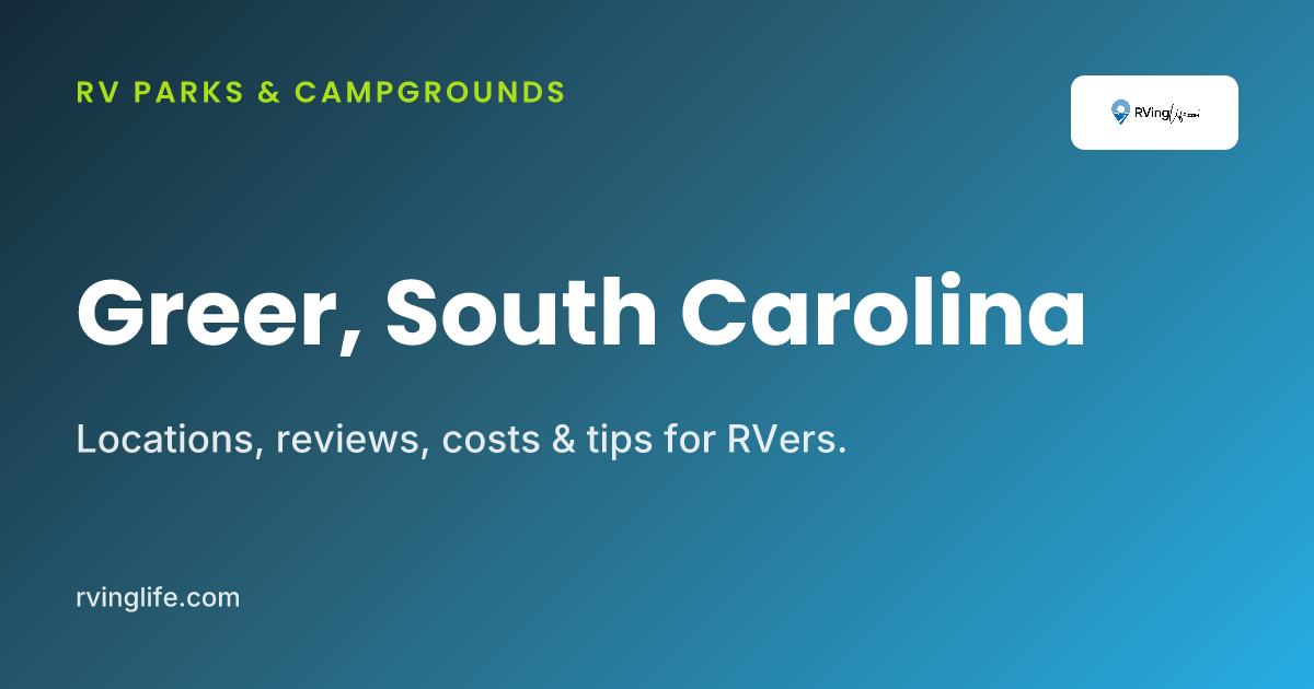 RV Parks In Greer, South Carolina
