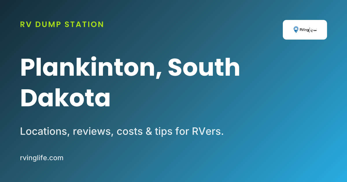 RV Dump Stations In Plankinton, South Dakota