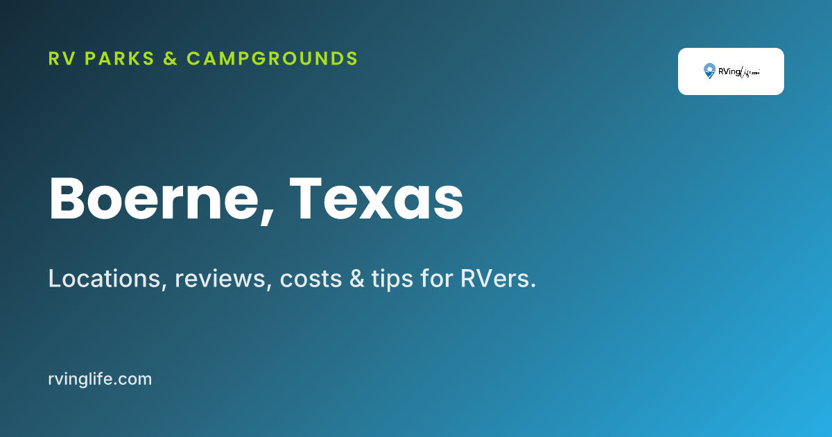 RV Parks In Boerne, Texas