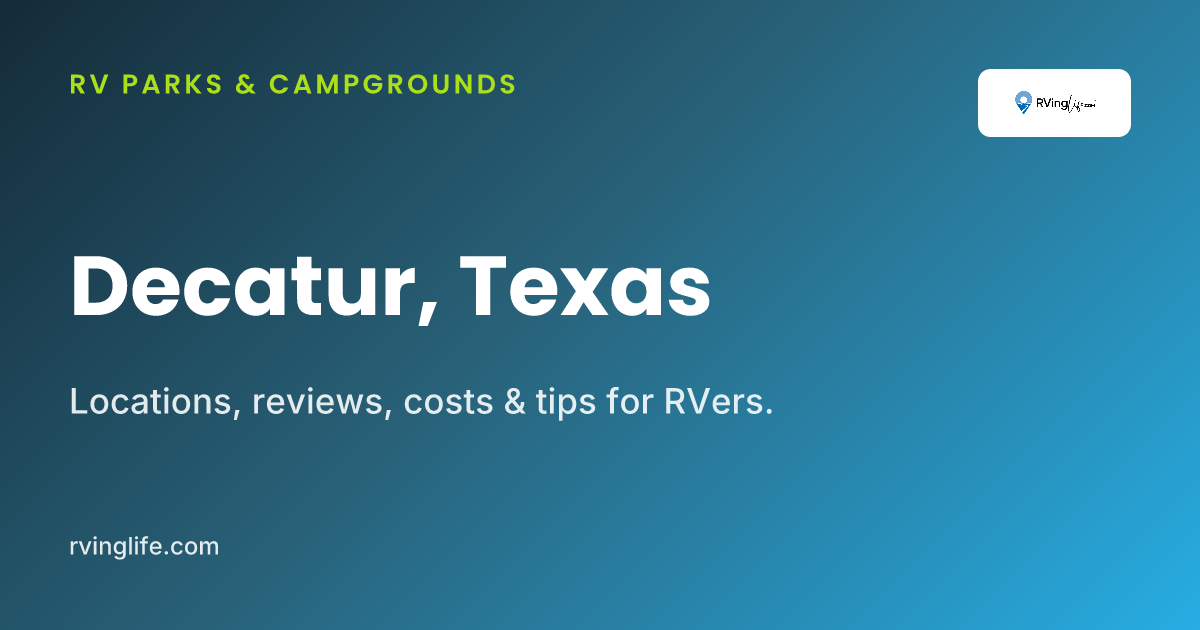 Motorhome Campgrounds In Decatur | RVingLife