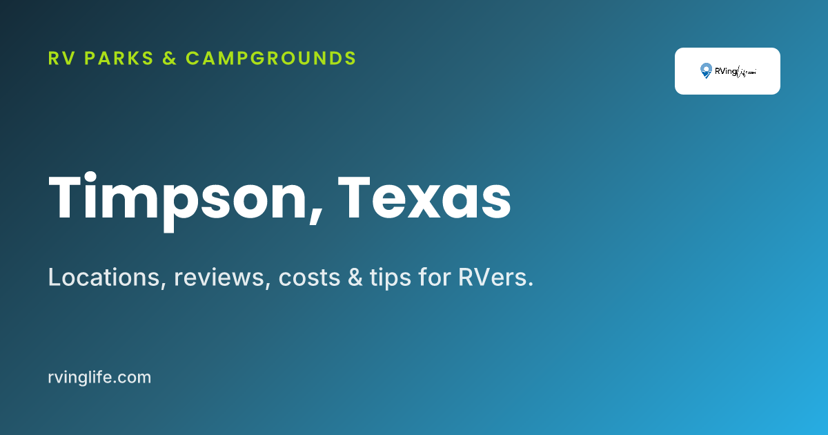 RV Parks In Timpson, Texas