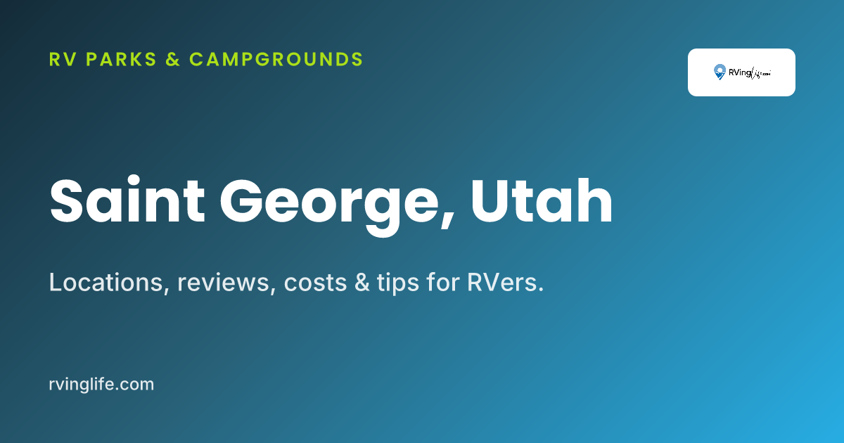 RV Parks In Saint George, Utah