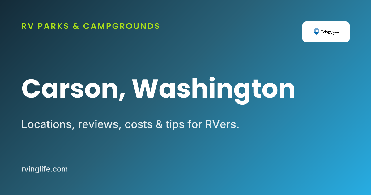 RV Campgrounds & Parks In Carson | RVingLife